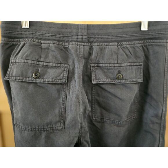 Gap Soft Black Ribbed Jogger Pants With Drawstring comfy lounge wear - Picture 4 of 8